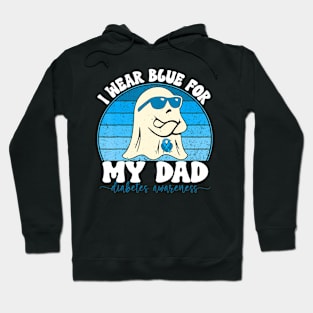 Groovy I Wear Blue For My Dad Diabetes T1D Awareness Hoodie